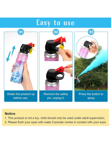 Extintor de Revelación de Género QIYVLOS 2 Paquetes Azul