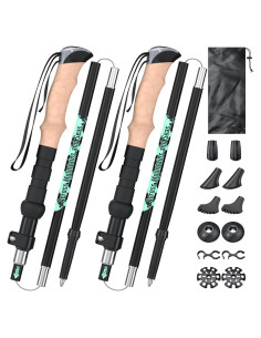 Bastones de Trekking Pojifi PO-TR01 Aluminio Ajustables 135 cm