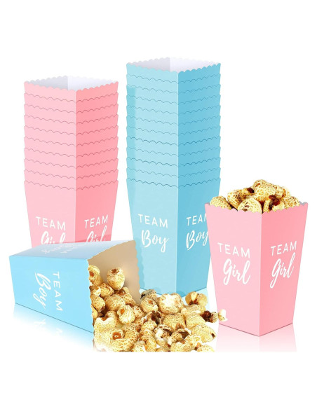 50 Cajas de Palomitas para Revelación de Género - Hotop