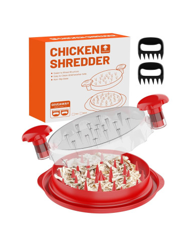 Desmenuzador de Pollo Rempole BG1111, Antideslizante, Rojo