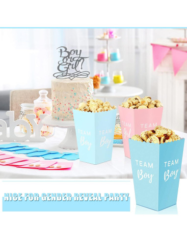 50 Cajas de Palomitas para Revelación de Género - Hotop