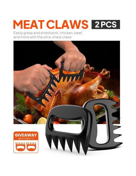 Desmenuzador de Pollo Rempole BG1111, Antideslizante, Rojo