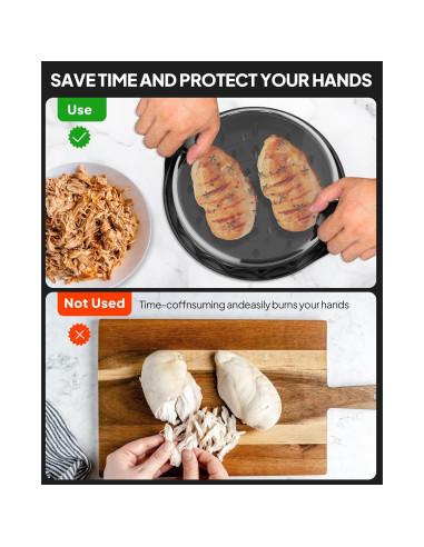 Desmenuzador de Pollo Rempole BG1111, Antideslizante, Rojo