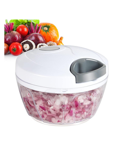 Picador de Alimentos Manual Ourokhome 500 ml Blanco