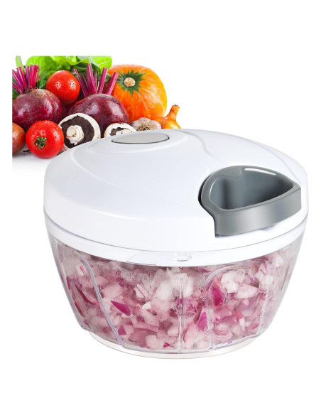 Picador de Alimentos Manual Ourokhome 500 ml Blanco