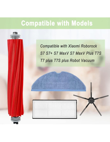 Kit Repuesto Bvhonwe para Roborock S7 S7+ 16 Piezas