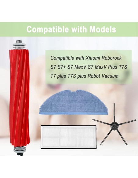 Kit Repuesto Bvhonwe para Roborock S7 S7+ 16 Piezas