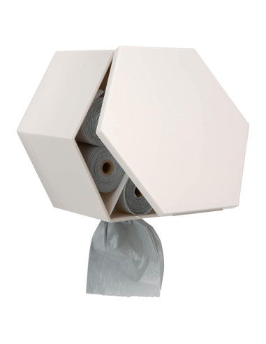 Dispensador de bolsas para excrementos Leash Boss blanco