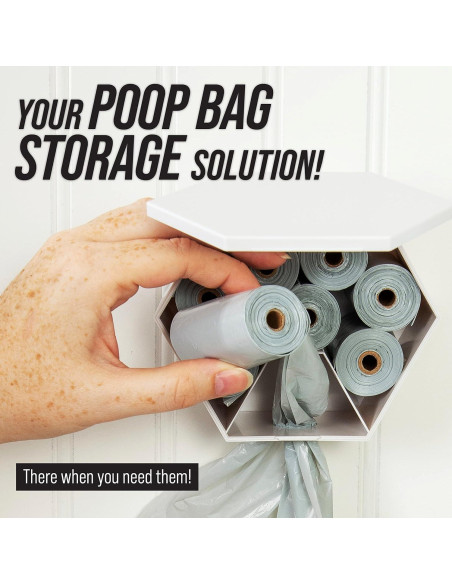 Dispensador de bolsas para excrementos Leash Boss blanco