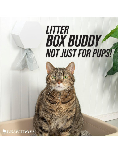 Dispensador de bolsas para excrementos Leash Boss blanco