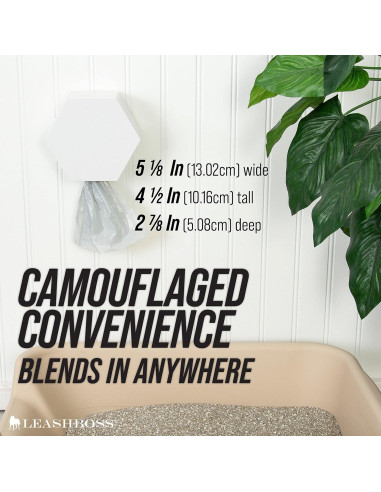 Dispensador de bolsas para excrementos Leash Boss blanco