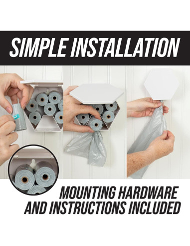 Dispensador de bolsas para excrementos Leash Boss blanco