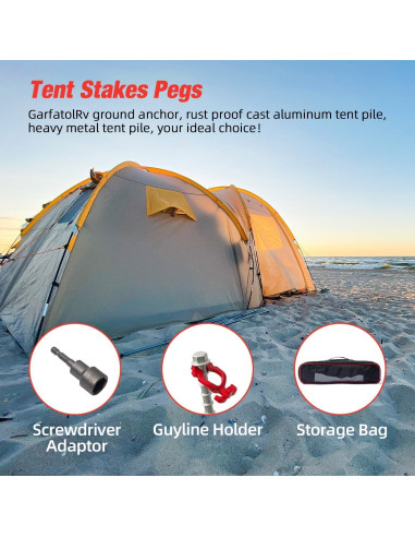 Anclajes de Tierra GarfatolRv 16 Piezas Alta Resistencia