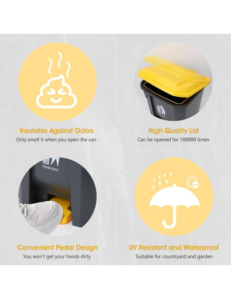 Cubo de Basura para Excremento de Perro ITEFDTUTNE 20L Exterior