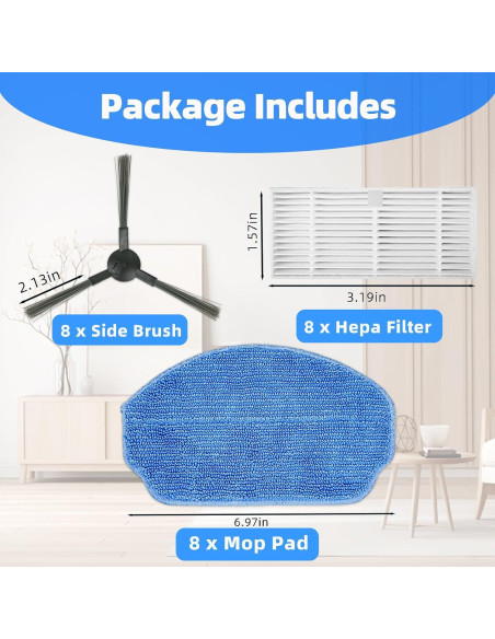 Accesorios para Robot Aspiradora HUIZHEN BR151 - 24 Piezas