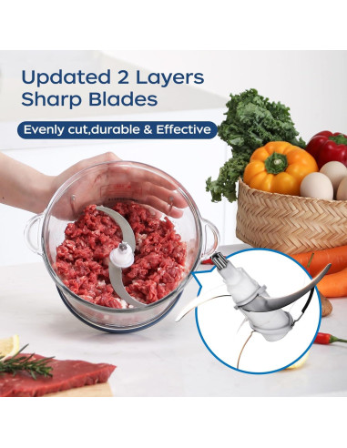 Procesador de Alimentos La Reveuse 300W, 7 Tazas, Azul