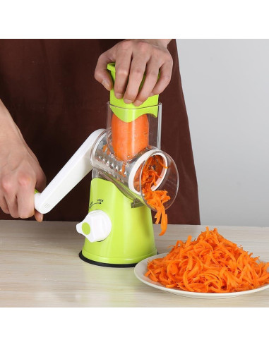 Rallador de Queso Ourokhome Verde 3 Cuchillas Manual