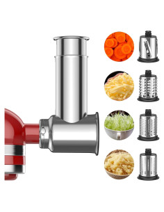 Rallador de Acero Inoxidable GVODE para KitchenAid 4 Cuchillas