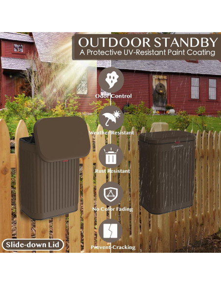 Basurero de Pared PAWZIDEA 2.1 Galones para Mascotas