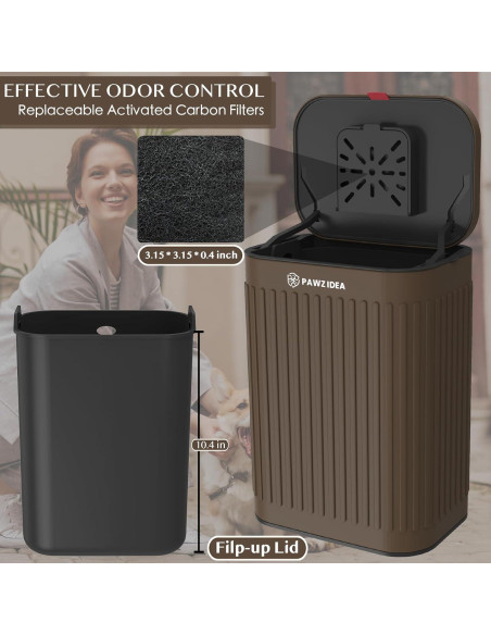 Basurero de Pared PAWZIDEA 2.1 Galones para Mascotas