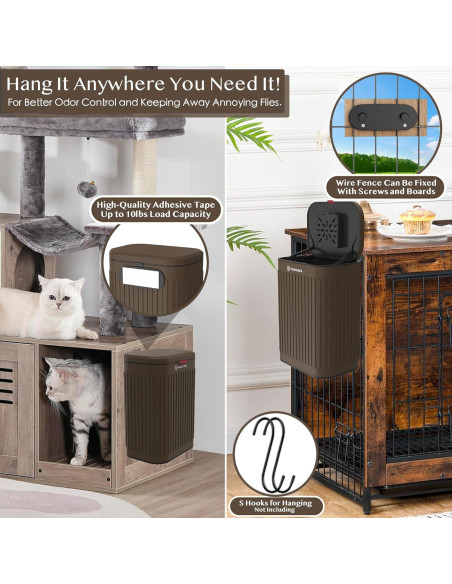 Basurero de Pared PAWZIDEA 2.1 Galones para Mascotas