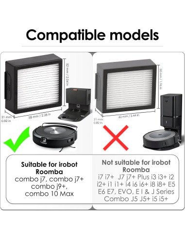 20 Filtros HEPA CHAIN PEAK para iRobot Roomba J7+/J9+/10 Max