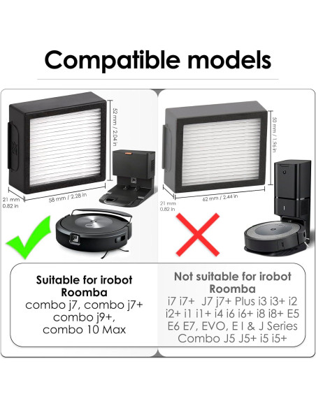 20 Filtros HEPA CHAIN PEAK para iRobot Roomba J7+/J9+/10 Max