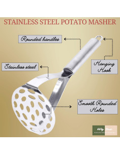Aplastador de Patatas WG M1 Acero Inoxidable Ergonómico 2