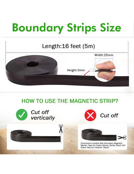 Cinta Magnética de Frontera Yonice 5m para Aspiradoras
