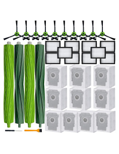 Accesorios para Roomba i7 i3 i4 j7 E5 E6 - 10 Filtros y 2 Rodillos