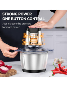 Picadora de Alimentos LINKChef FC5440 1.2L 250W Acero Inoxidable 2