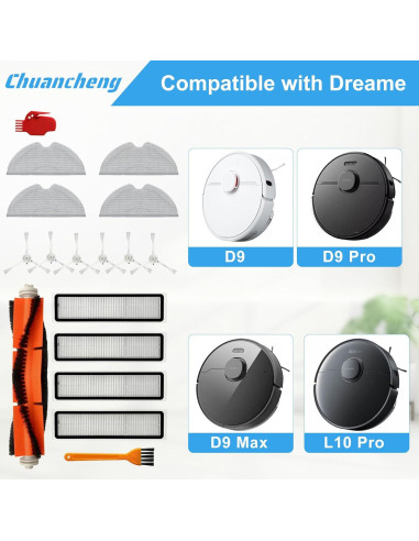 Kit Accesorios Dreame D9 D9 Max L10 Pro 17 Piezas