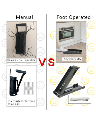 Trituradora de Latas YYDS Metal 16 Oz. Sin Esfuerzo