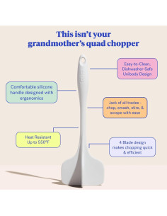 Chopper de Silicona GIR 31.5 cm - Picador y Aplastador Blanco 2