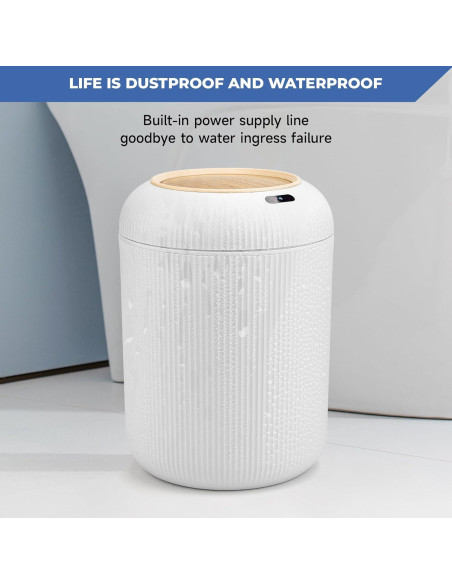 Basurero Inteligente Pukomc con Sensor 9.84L Blanco