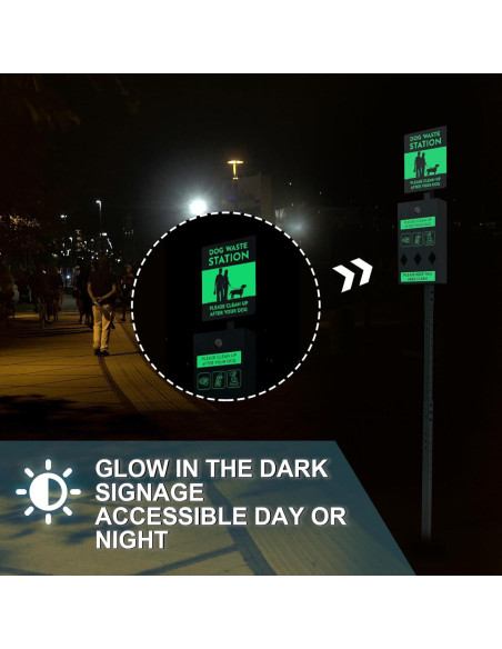 Estación de Desechos de Perro Qinyoung Acero Galvanizado 2 Pzas