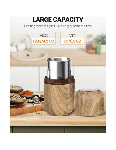 Moledor Eléctrico COOL KNIGHT VES83 para Especias 120g