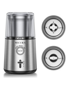 Molino de café eléctrico Secura 12 tazas acero inoxidable