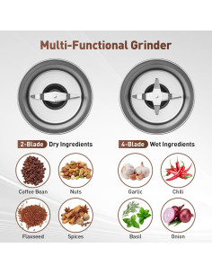 Molino de café eléctrico Secura 12 tazas acero inoxidable 2