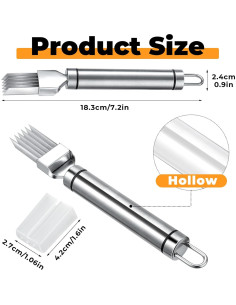 Cuchillo Cortador de Cebolla Andibro Acero Inoxidable 18.3cm 2