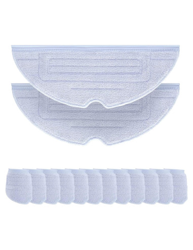 12 Paños de Mopa Microfibra para Roborock S7/S8 - Gris Azul