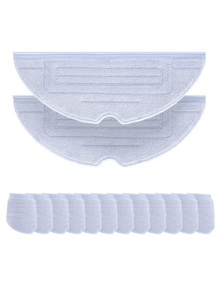 12 Paños de Mopa Microfibra para Roborock S7/S8 - Gris Azul