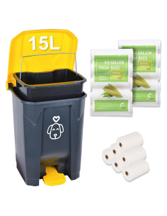 Cubeta de Basura para Perros Origreen 15L con 290 Bolsas