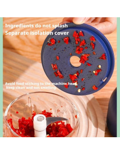 Procesador de Alimentos DeepCrush Mini Eléctrico 218g Azul 2