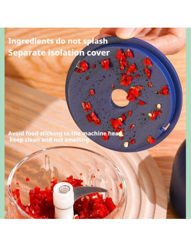 Procesador de Alimentos DeepCrush Mini Eléctrico 218g Azul