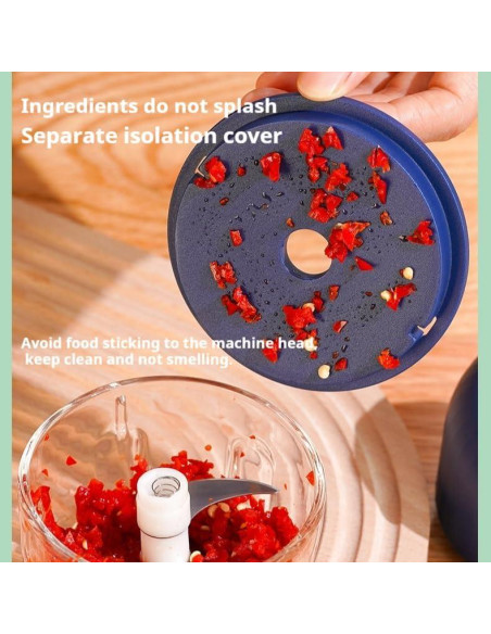Procesador de Alimentos DeepCrush Mini Eléctrico 218g Azul