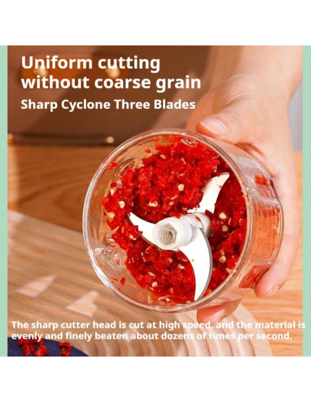 Procesador de Alimentos DeepCrush Mini Eléctrico 218g Azul