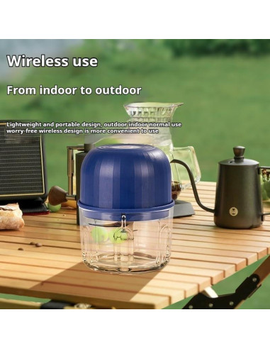 Procesador de Alimentos DeepCrush Mini Eléctrico 218g Azul