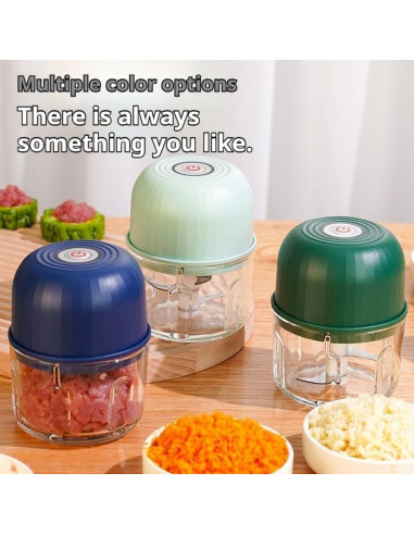 Procesador de Alimentos DeepCrush Mini Eléctrico 218g Azul