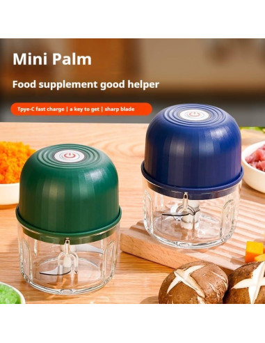 Procesador de Alimentos DeepCrush Mini Eléctrico 218g Azul